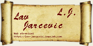Lav Jarčević vizit kartica
